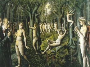 ポール・デルヴォーの油彩〈森の目覚め〉（1944〜45）